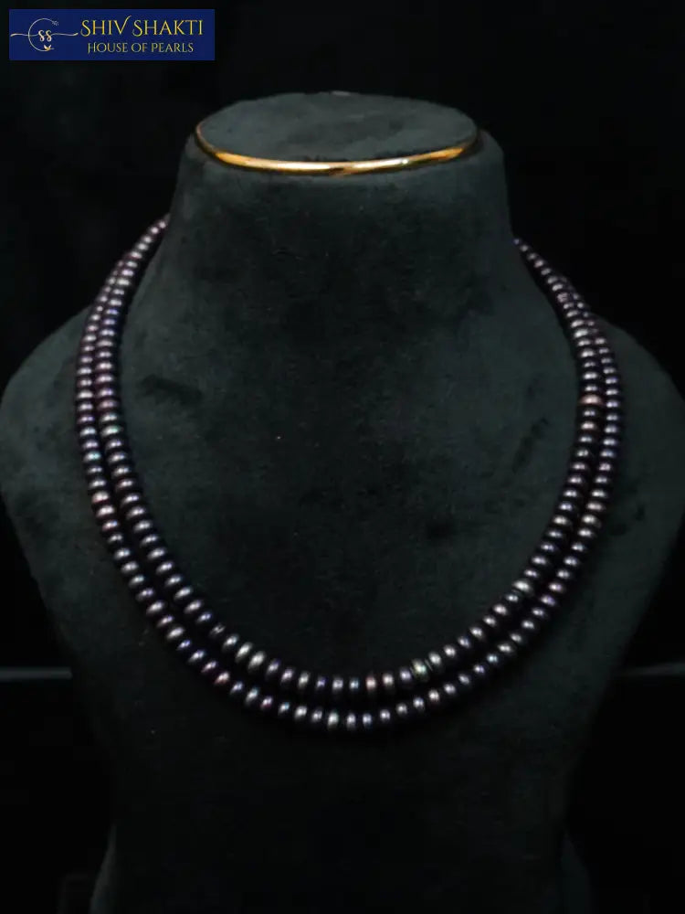 2 Line Blue Magnificent Necklace Necklace / Mala