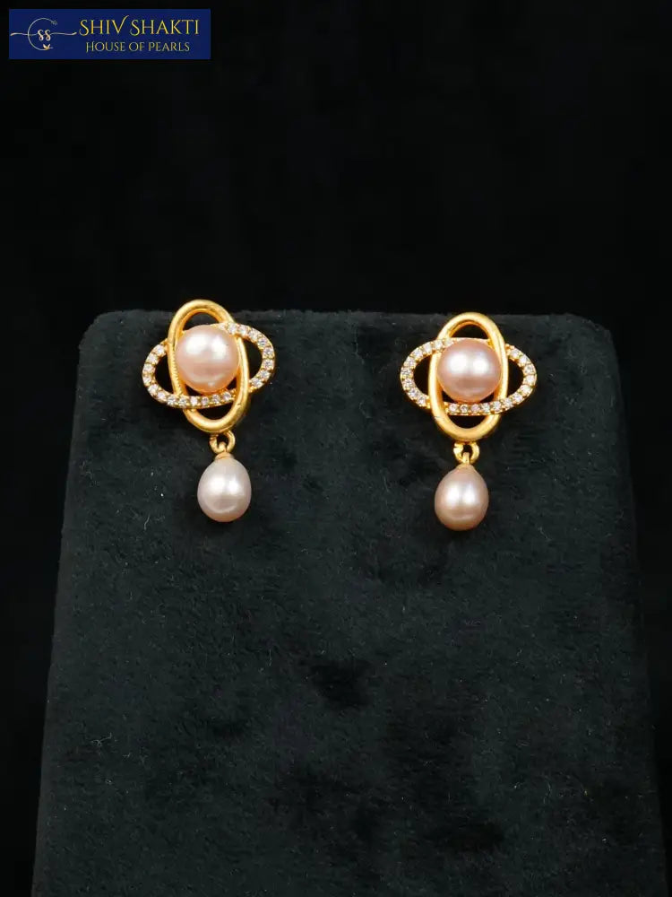 2 line Pearl Cross Pendant Pearl Necklace / Mala