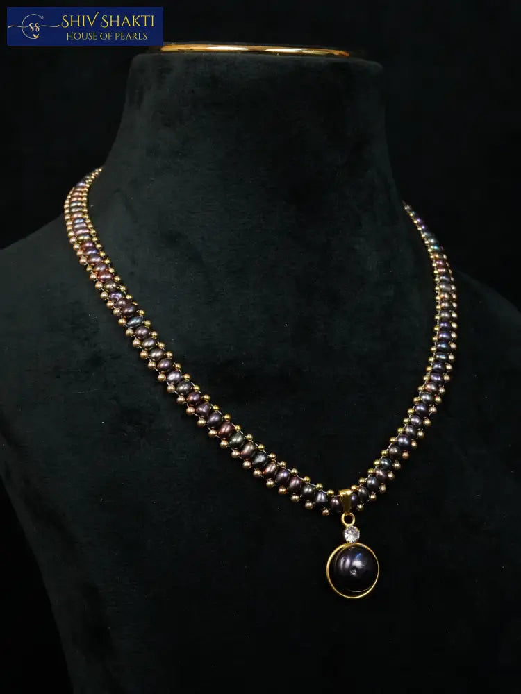 Black Chandni Pearl Elegance