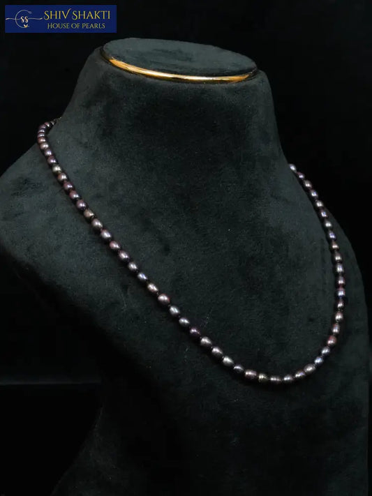 Black Pearl Radiance Necklace / Mala