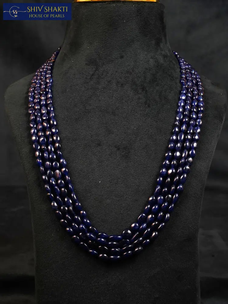 Blue Sapphire 4 Lines Gemstones