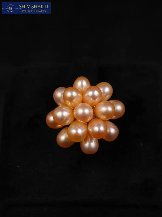 Bunch Peach Pearl Ring