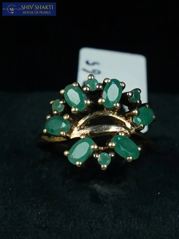 Class with Emerald Ring Silver Jewellery