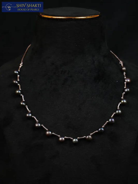 Classic Button Pearl set Pearl Necklace / Mala