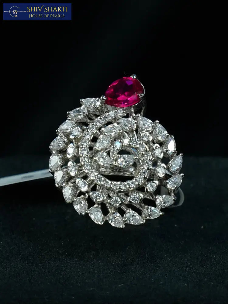 Cocktail Ring with Stone Silver Jewellery