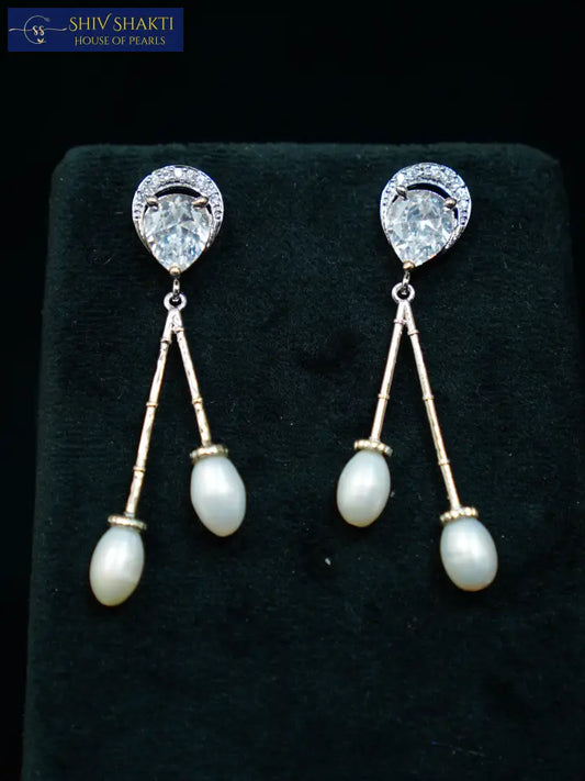 Dangling Pearl Earrings Pearl Earrings