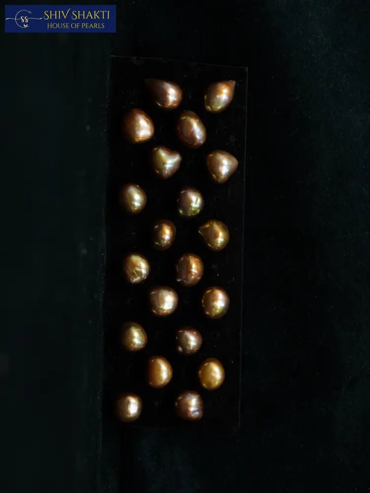 Gold Baroque Pearl Studs Pearl Studs