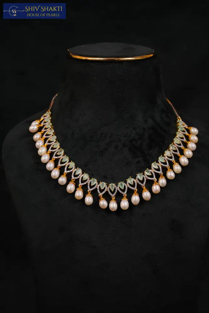 Pearl Drop Necklace Pearl Necklace / Mala