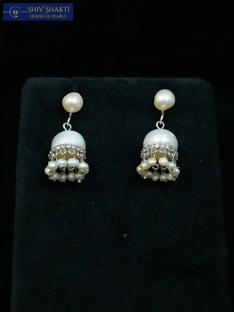 Pearl Jhumka Pearl Earrings