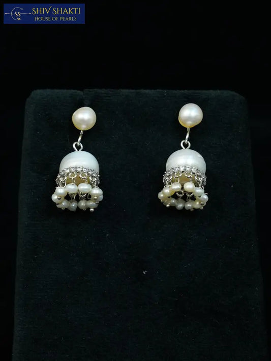 Pearl Jhumka Pearl Earrings