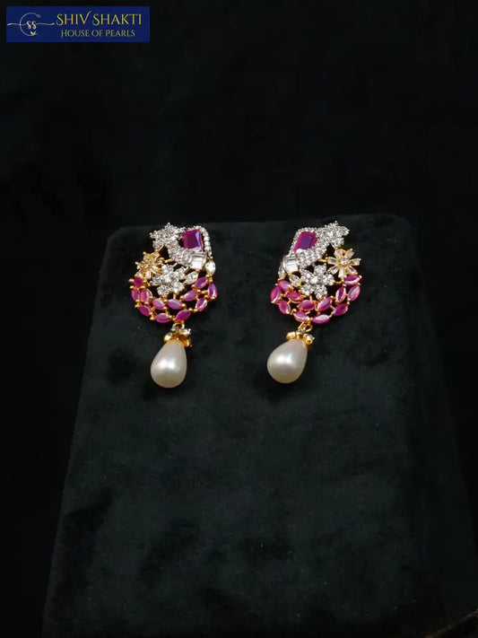 Pearl Peacock Pendant Necklace / Mala