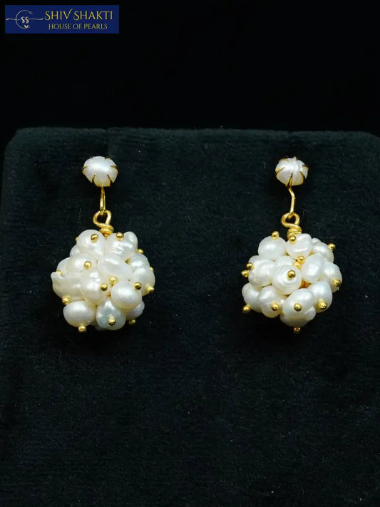 peral cluster drop Pearl Studs