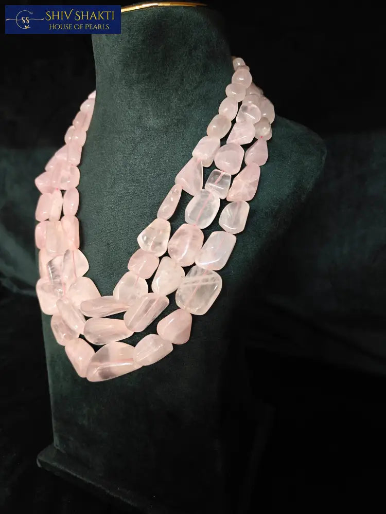 ROSE QUARTZ STONE MALA Necklace / Mala