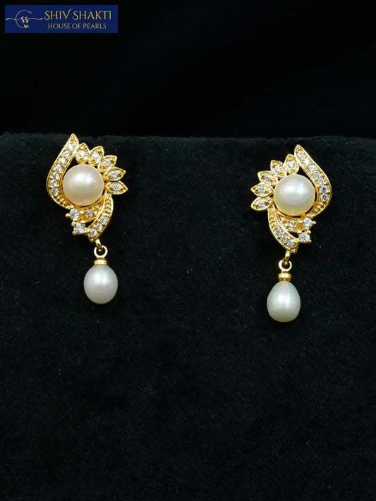 Royal Pearl Peacock Drop Earring Pearl Earrings