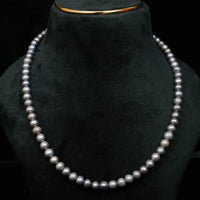 1 Line Gray Delicate Necklace Necklace / Mala