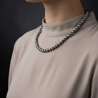 1 Line Gray Delicate Necklace Necklace / Mala