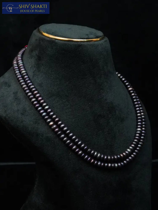 2 Line Blue Magnificent Necklace Necklace / Mala