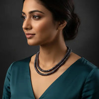 2 Line Blue Magnificent Necklace Necklace / Mala