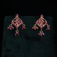 2 Line Classic Ruby Set Pearl Necklace / Mala