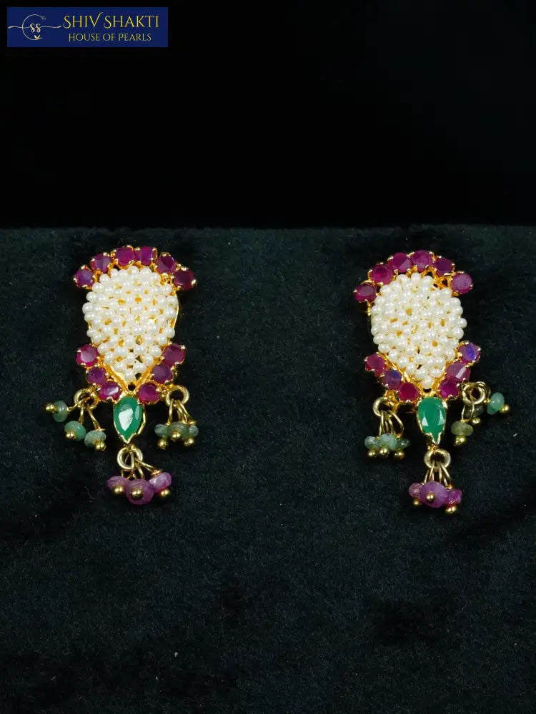 2 Line Pearl Jali Necklace Pearl Necklace / Mala