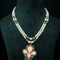 2 Line Pearl Jali Necklace Pearl Necklace / Mala