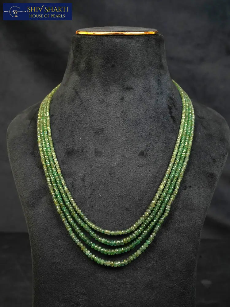 4 Line Emerald Mala Gemstones