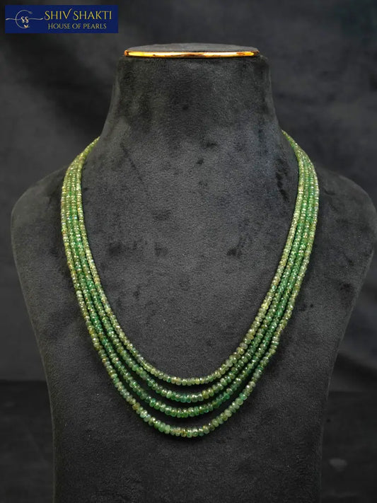 4 Line Emerald Mala Gemstones