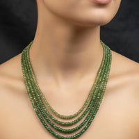 4 Line Emerald Mala Gemstones