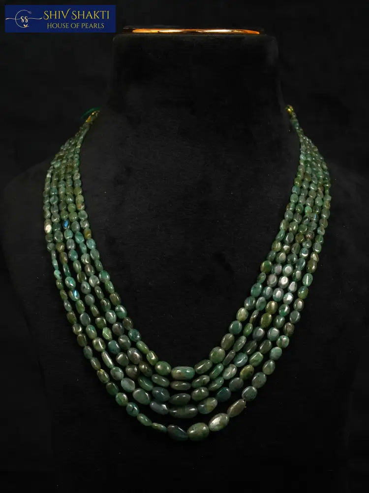 5 Lines Bold Emerald Gemstones
