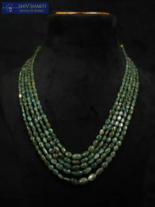 5 Lines Bold Emerald Gemstones