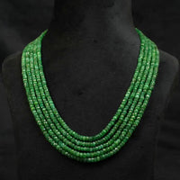 5 Lines classic Emerald Necklace
