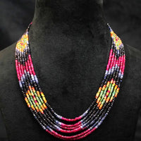 7 Lines Navratna masterpiece Gemstones