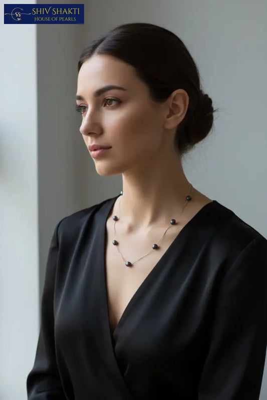 9 Black Pearl Pure Silver