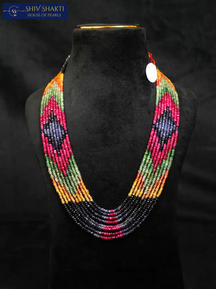 9 lines Exclusive Gemstone Necklace Gemstones