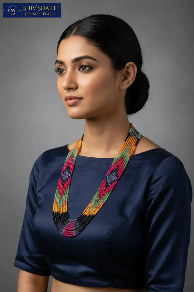 9 lines Exclusive Gemstone Necklace Gemstones