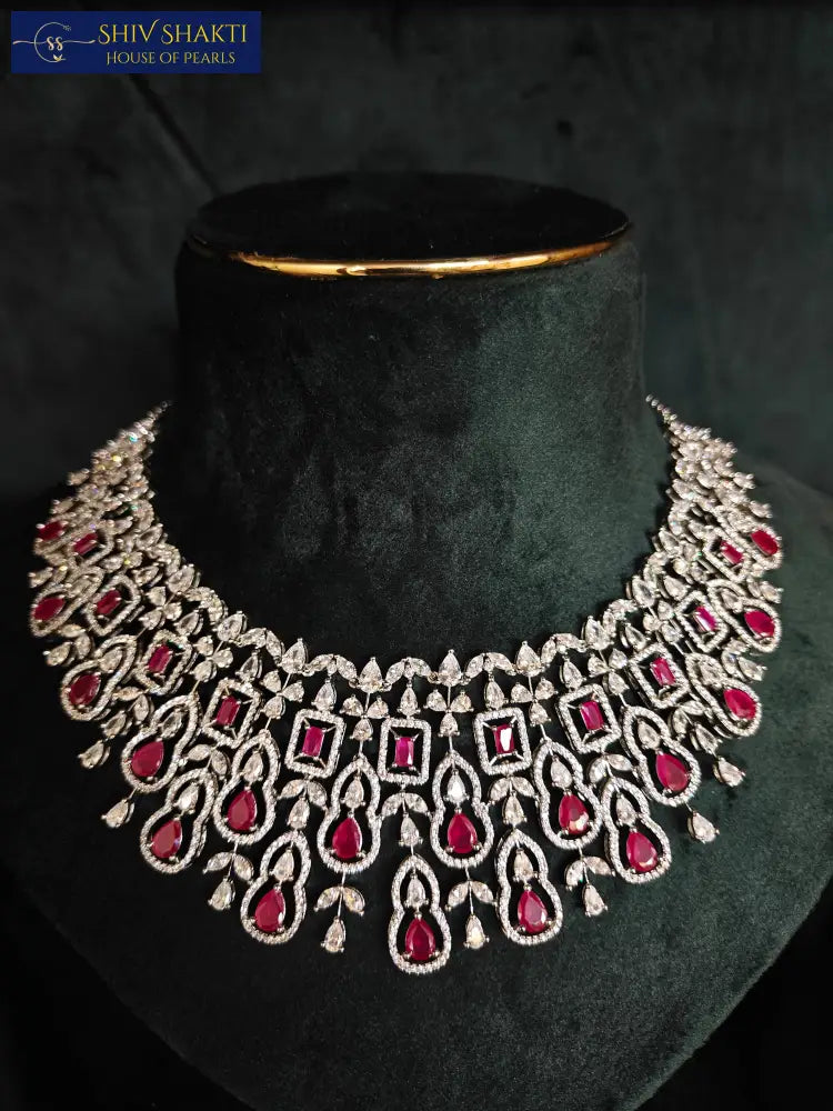 92.5 silver wedding set with Ruby Silver Jewellery