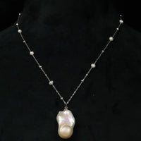 Baroque Pearl Locket and Chain