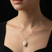 Baroque Pearl Locket and Chain