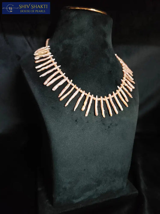 Baroque Pearl Mala – Single Line (18 inches) Necklace / Mala