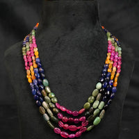 Big Navratna Necklace Gemstones