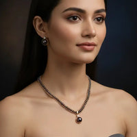 Black Chandni Pearl Elegance