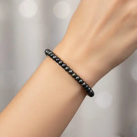 Black n Blue Flat Pearl Bangle