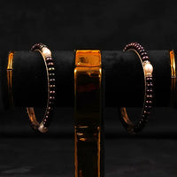 Black n White Flat Pearl Bangle