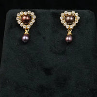 Black Oval Sophisticated Necklace Pearl Necklace / Mala