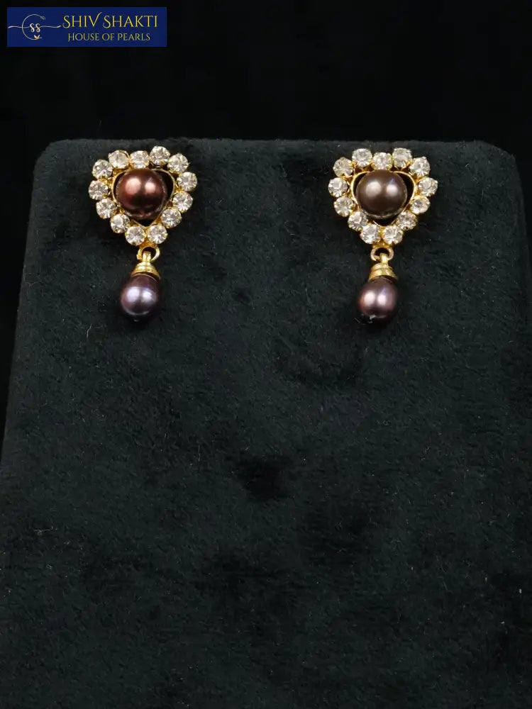 Black Oval Sophisticated Necklace Pearl Necklace / Mala