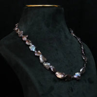 Black Unique Pearl Necklace Necklace / Mala