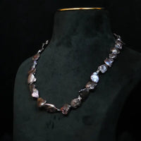 Black Unique Pearl Necklace Necklace / Mala