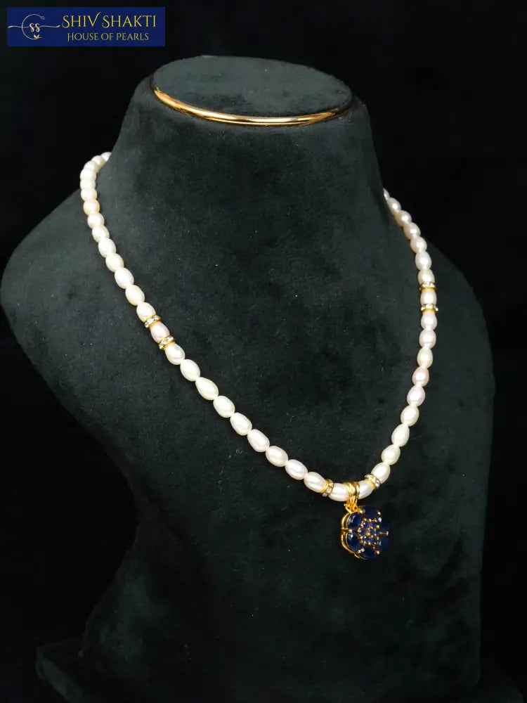 Blue Sapphire Elegance Necklace / Mala