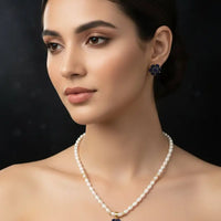 Blue Sapphire Elegance Necklace / Mala