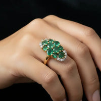 Bold Elegance Emerald Silver Jewellery